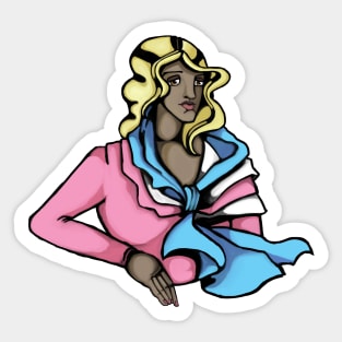 Transgender pride deco portrait Sticker